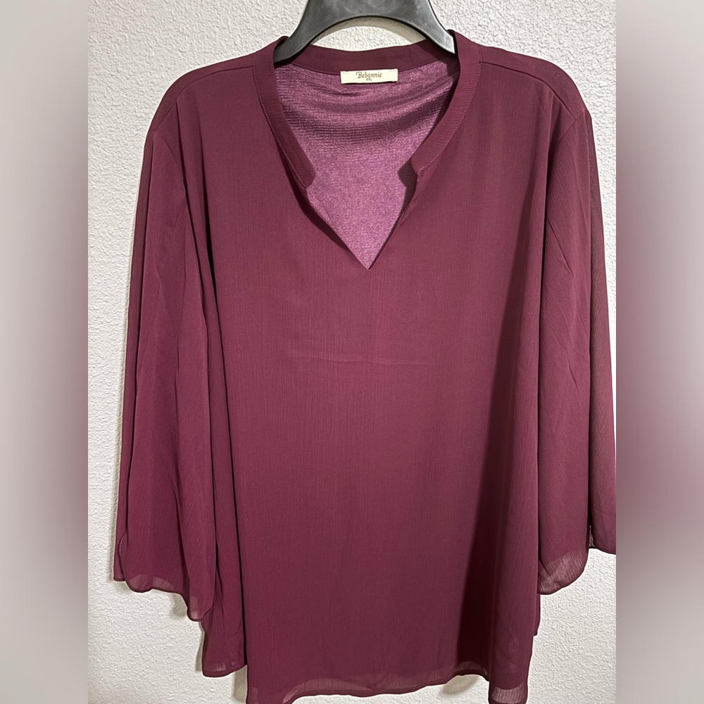 Bebonnie women’s v neck chiffon blouse